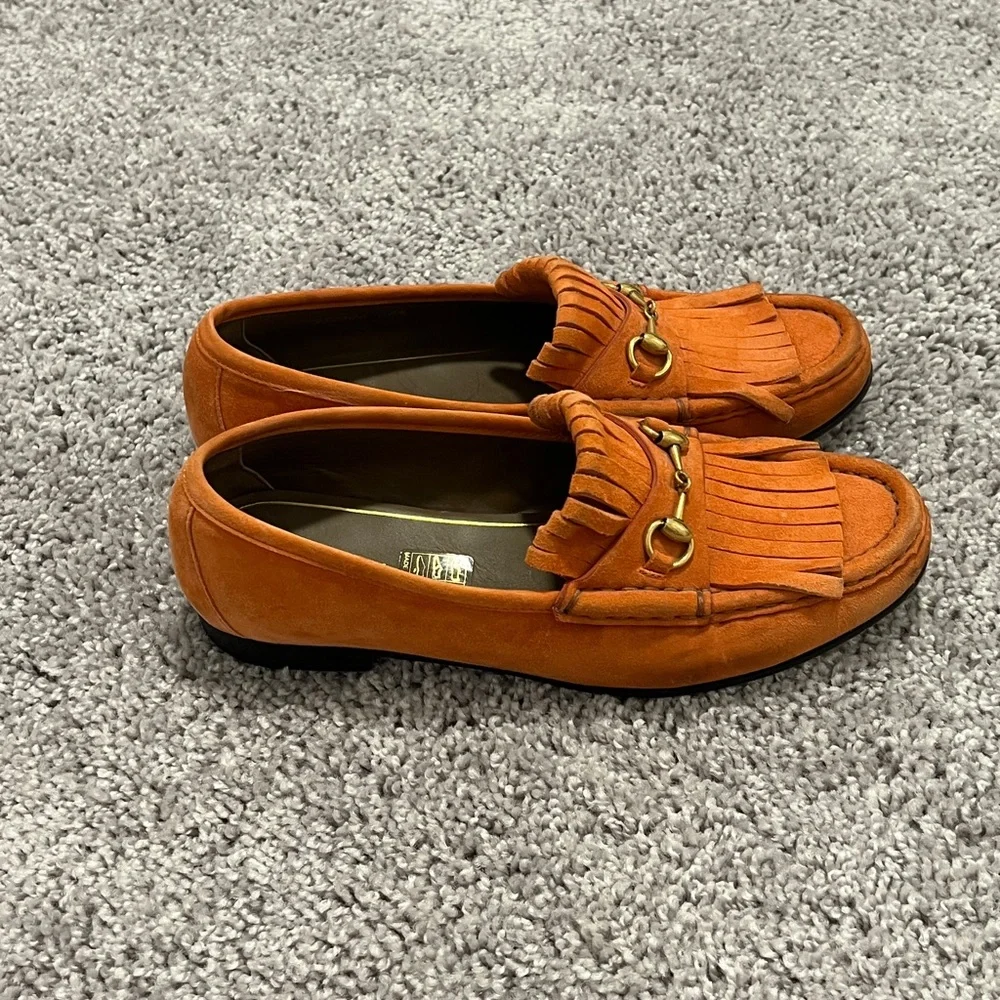 Gucci Orange Suede Loafers for women - Picture 4 of 4